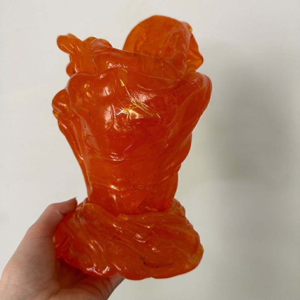 Vintage MCM Acrylic Abstract Form Candle Holder